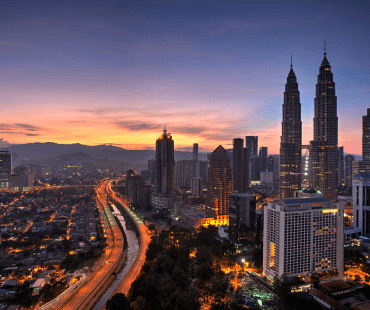 Malaysia city at dusk